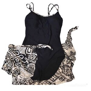 One pc swimsuit & built in beach wrap